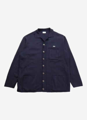 Vintage 90s Lacoste Strickjacke navy mit Taschen