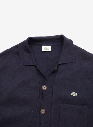 Vintage 90s Lacoste Strickjacke navy mit Taschen