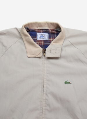 Vintage 80s Izod Lacoste Harrington Jacke beige