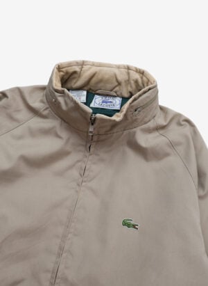 Vintage 80s Izod Lacoste Harrington Jacke beige