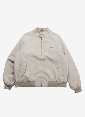 Vintage 80s Izod Lacoste Harrington Jacke beige